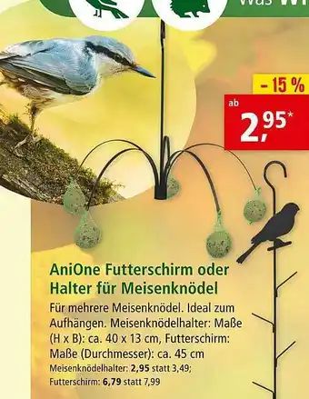 Fressnapf Anione Futterschirm Oder Halter Für Meisenknödel Angebot