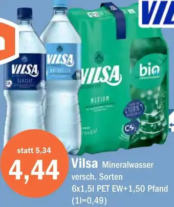 Aktiv Irma Vilsa Mineralwasser 6x1,5 L Angebot