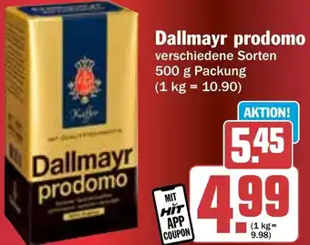 Hit Dallmayr prodomo 500 g Packung Angebot