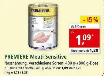 Fressnapf Premiere Meati Sensitive Nassnahrung Angebot