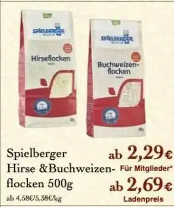 LPG Biomarkt Spielberger Hirse & Buchweizenflocken Angebot