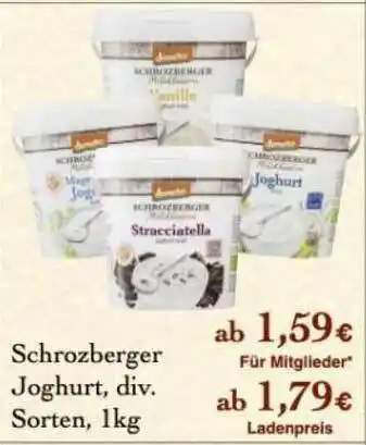 LPG Biomarkt Schrozberger Joghurt Angebot