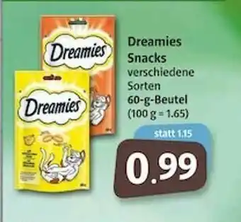 Markant Dreamies Snacks Angebot