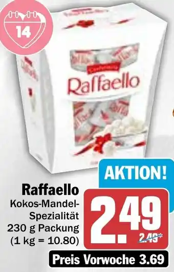 Hit Raffaello 230 g Packung Angebot