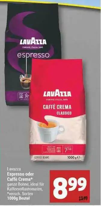 Marktkauf Lavazza Espresso Oder Caffe Crema Angebot