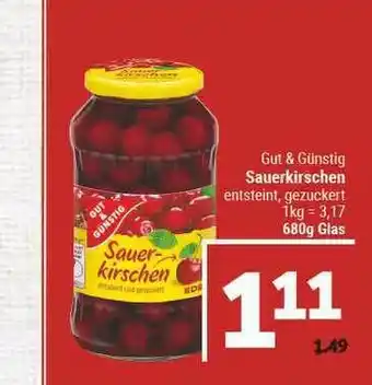 Marktkauf Gut & Günstig Sauerkirschen Angebot