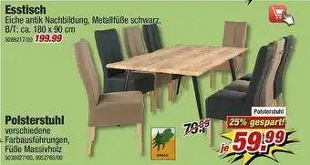 Poco Esstisch, Polsterstuhl Angebot