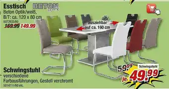 Poco Esstisch, Schwingstuhl Angebot