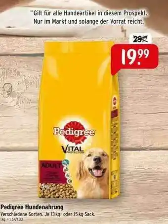 Raiffeisen Markt Pedigree Hundenahrung Angebot