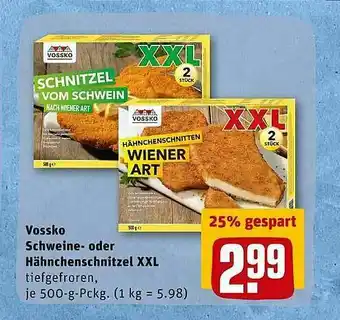 REWE Vossko Schweine Oder Hähnchenschnitzel Xxl Angebot