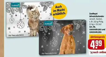 REWE Zooroyal Adventskalender Angebot
