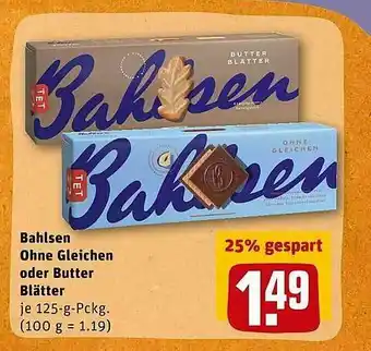 REWE Bahlsen Ohne Gleichen Oder Butter Blätter Angebot