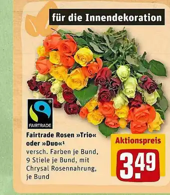 REWE Fairtrade Rosen „trio” Oder „duo” Angebot