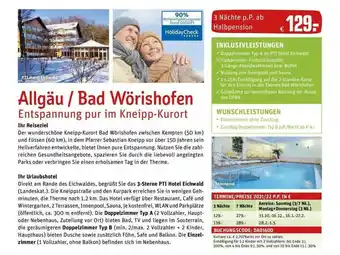 REWE Reisen Allgäu & Bad Wörishofen Entspannung Pur Im Kneipp-kurort Angebot