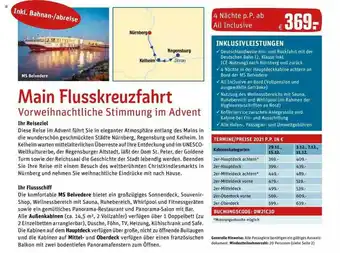 REWE Reisen Main Flusskreuzfahrt Angebot