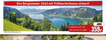 REWE Reisen Den Bergsommer 2022 Mit Frühbucherbonus Sichern! Angebot