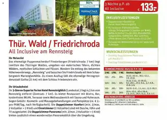 REWE Reisen Thür. Wald & Friedrichroda Angebot