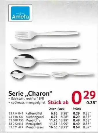 Selgros Serie „charon” Amefa Angebot