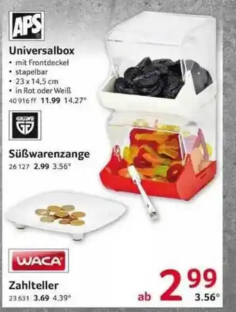 Selgros Aps Universalbox Oder Grawe Süßwarenzange Oder Waca Zahlteller Angebot