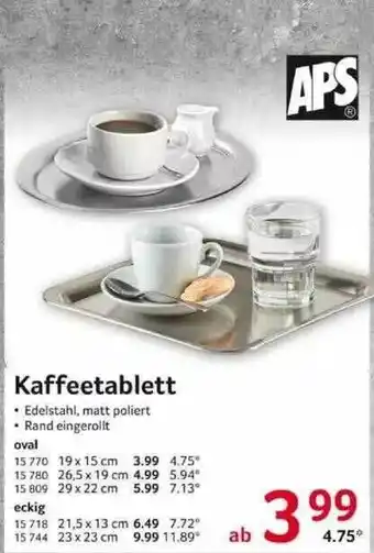 Selgros Kaffeetablett Aps Angebot