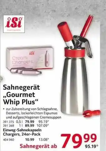 Selgros Isi Sahnegerät „gourmet Whip Plus” Angebot