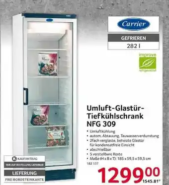 Selgros Umluft-glastür-tiefkühlschrank Nfg 309 Carrier Angebot