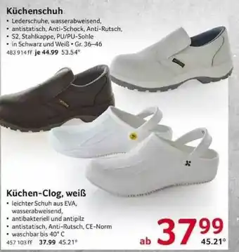 Selgros Küchenschuh Oder Küchen-clog, Weiß Angebot