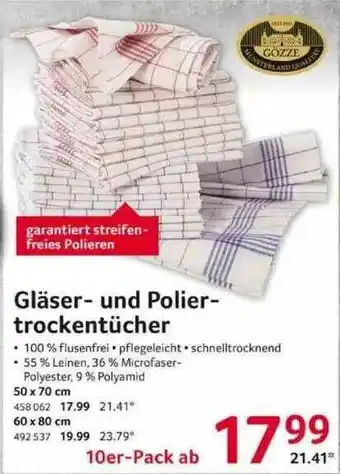 Selgros Gläser- Und Poliertrockentücher Angebot