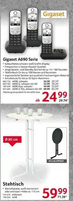 Selgros Gigaset A690 Serie Oder Stehtisch Angebot