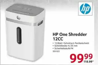 Selgros Hp One Shredder 12cc Angebot