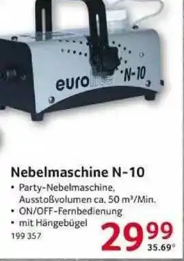 Selgros Nebelmaschine N-10 Angebot