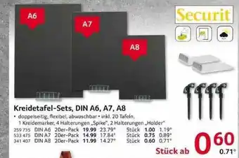 Selgros Kreidetafel-set Securit Angebot