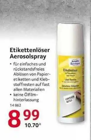 Selgros Etikettenlöser Aerosolspray Avery Angebot