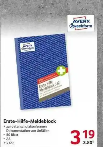 Selgros Avery Erste-hilfe-meldeblock Angebot