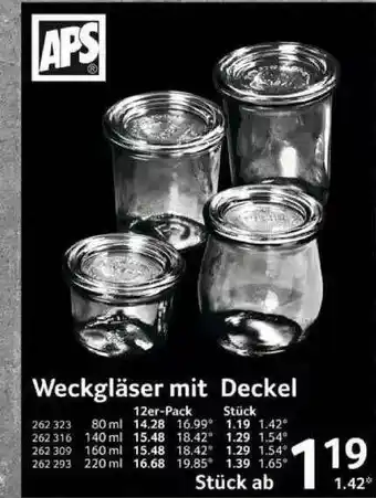 Selgros Aps Weckgläser Mit Deckel Angebot