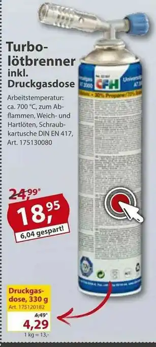 Sonderpreis Baumarkt Turbolötbrenner Angebot