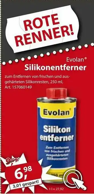 Sonderpreis Baumarkt Silikonentferner Evolan Angebot