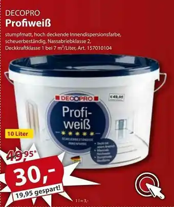 Sonderpreis Baumarkt Decopro Profiweiß Angebot