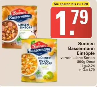 WEZ Sonnen Bassermann Eintöpfe 800 g Dose Angebot