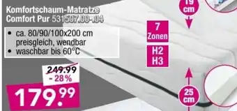 Möbel Boss Komfortschaum Matratze Comfort Pur Angebot