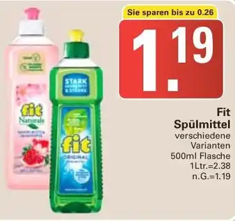 WEZ Fit Spülmittel 500ml Flasche Angebot