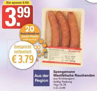 WEZ Spengemann Westfälische Rauchenden 3x90g Packung Angebot