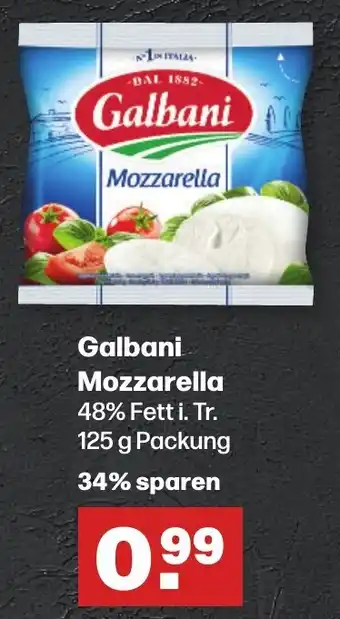 Handelshof Galbani Mozzarella 125 g Packung Angebot