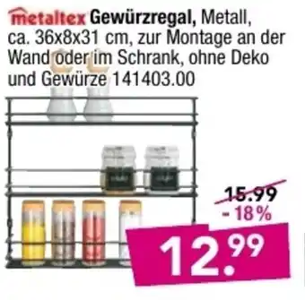 Möbel Boss Metaltex Gewürzregal Angebot