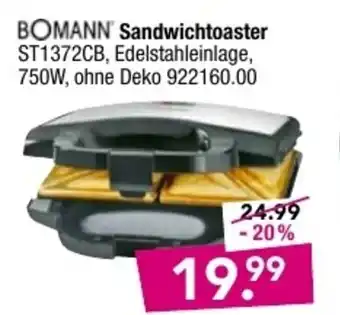 Möbel Boss Bomann Sandwichtoaster Angebot