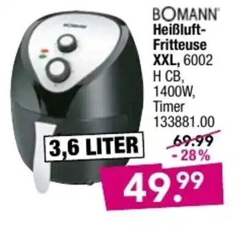 Möbel Boss Bomann Heißluft Fritteuse XXL Angebot