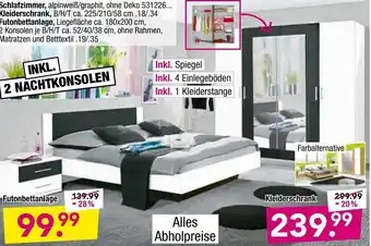 Möbel Boss Schlafzimmer, Kleiderschrank oder Futonbettanlage Angebot