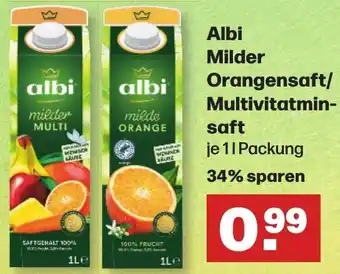 Handelshof Albi Milder Orangensaft/ Multivitaminsaft 1 L Packung Angebot