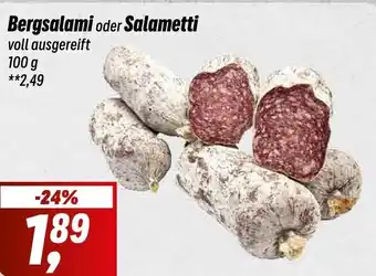 Simmel Bergsalami oder Salametti voll ausgereift 100g Angebot