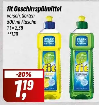 Simmel fit Geschirrspülmittel 500 ml Flasche Angebot